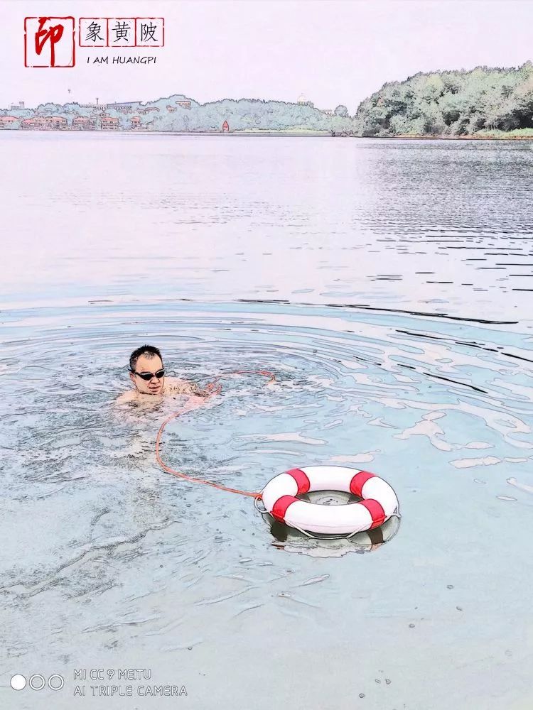 秋湖游泳,武汉木兰湖游泳