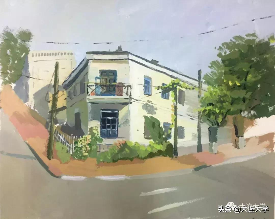 简单又好看的大连画,美丽大连我的家绘画