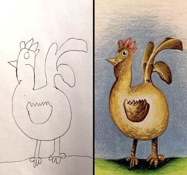 老爸爆改女儿的灵魂涂鸦,登上TED,创造出最有爱的艺术合作!