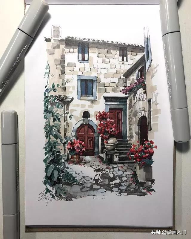 速写马克笔上色好还是水彩上色好,touchmark马克笔速写