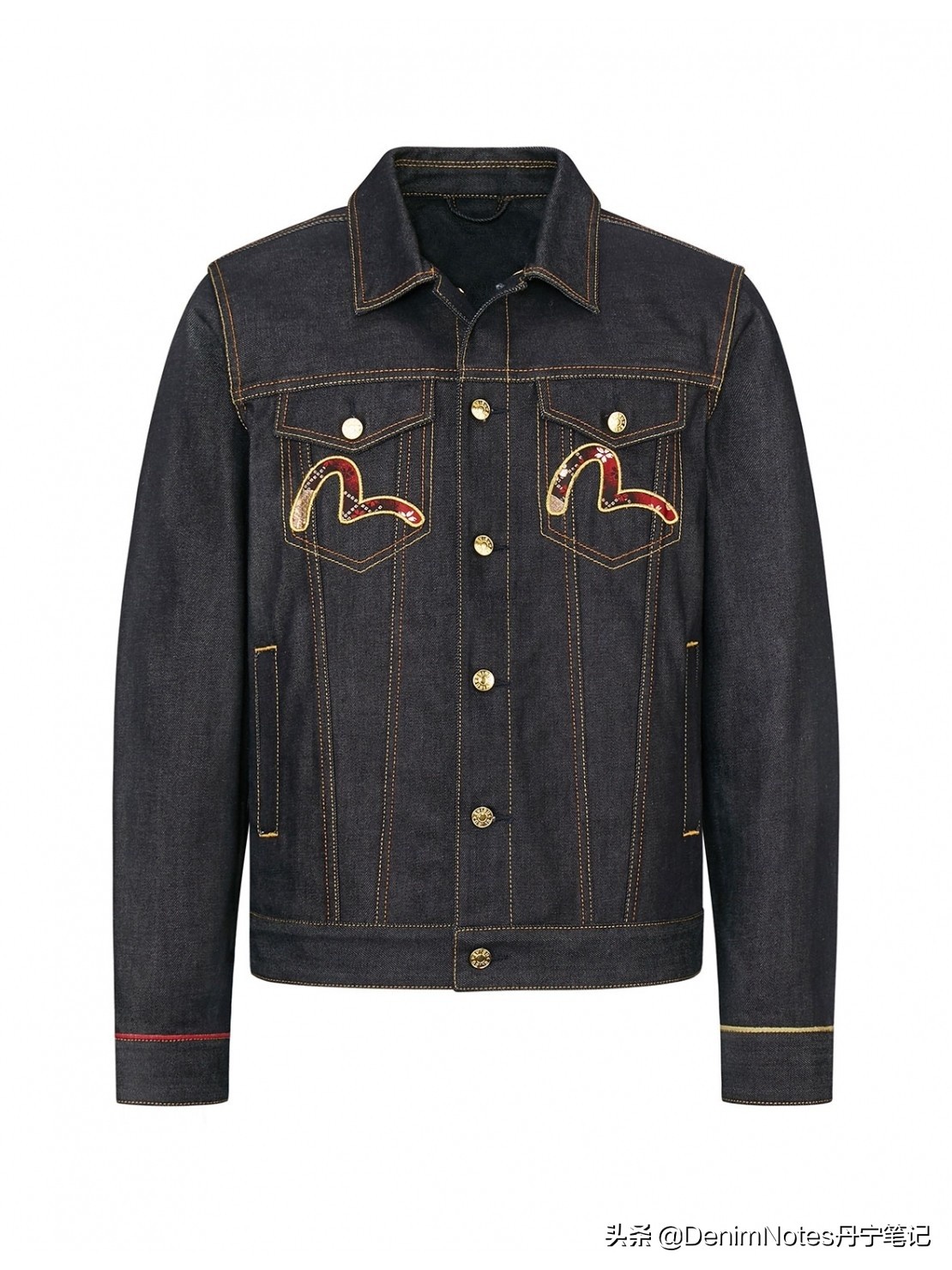 金鼠贺岁,Evisu推出鼠年限定金色布边牛仔夹克