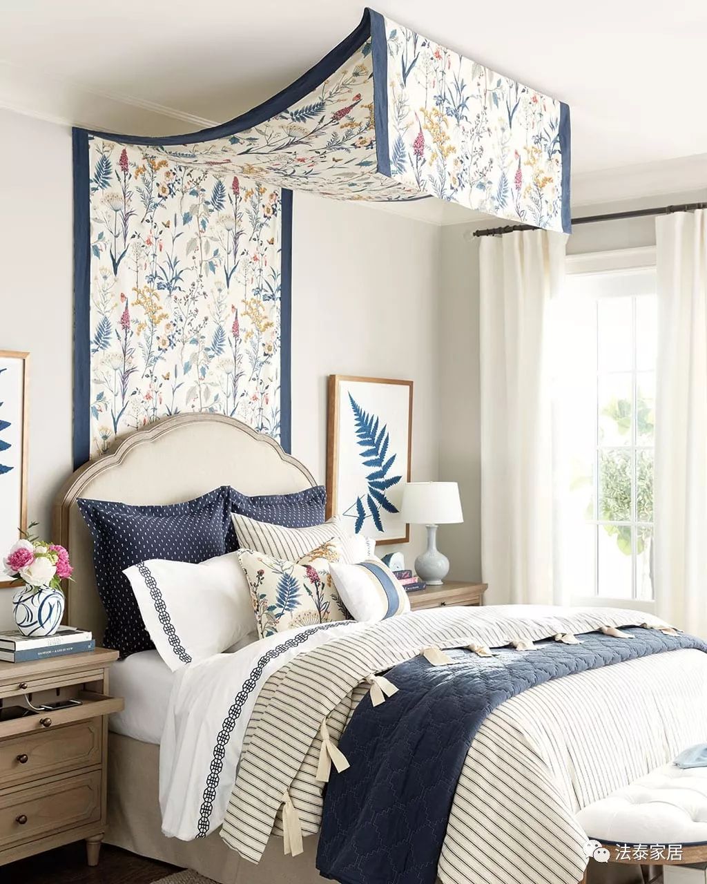 床幔一整套,床帘一体式布置