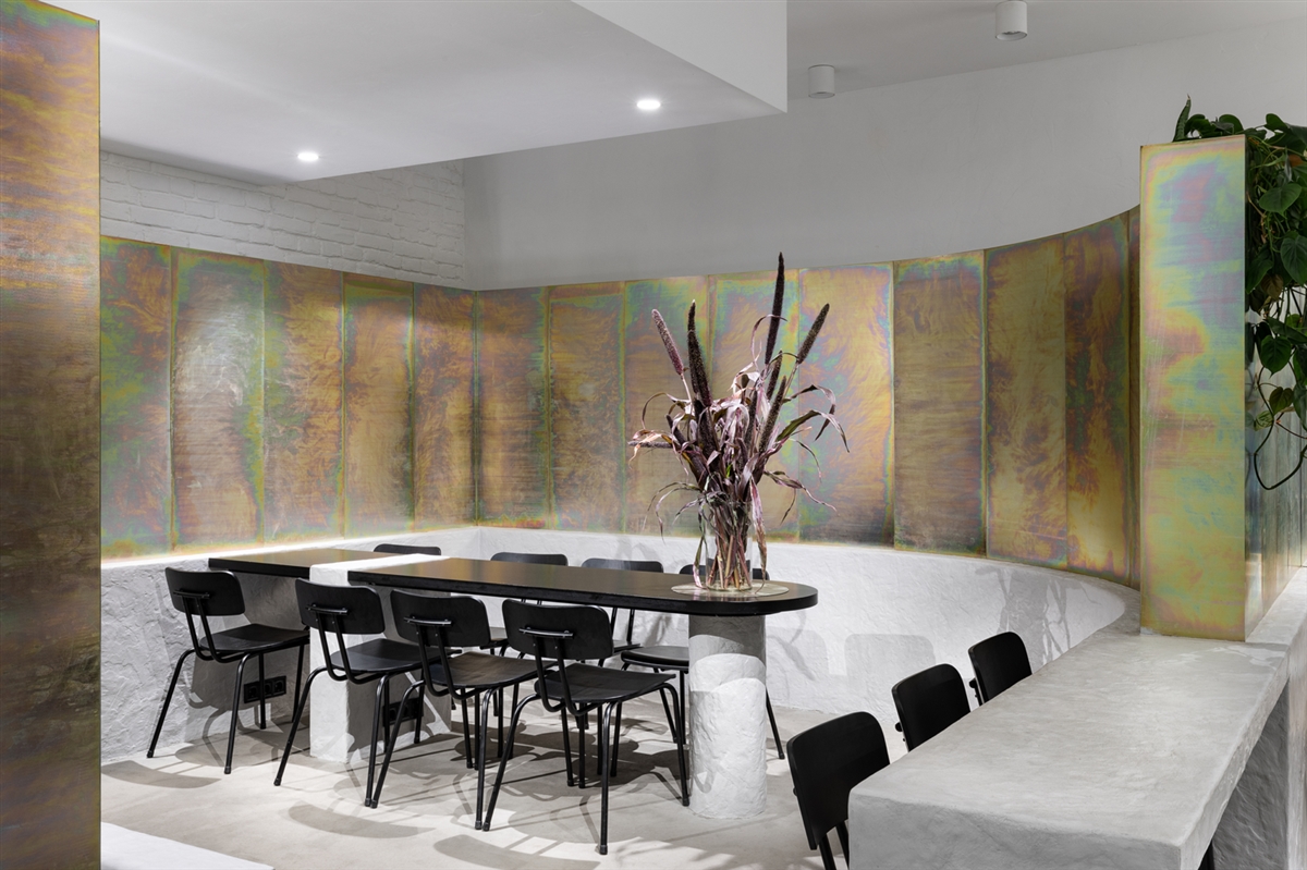 长型咖啡厅设计,弧形咖啡厅设计案例