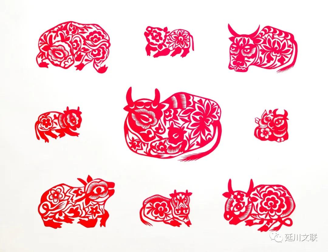 牛年送福手工作品,牛年送吉祥的手工剪纸窗花