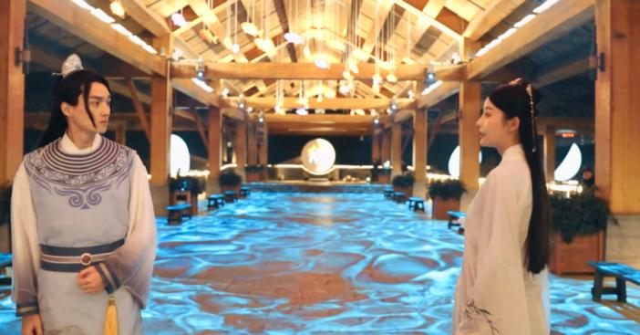 安顺旅游景点十里荷廊晚上演出,安顺山里江南灯会