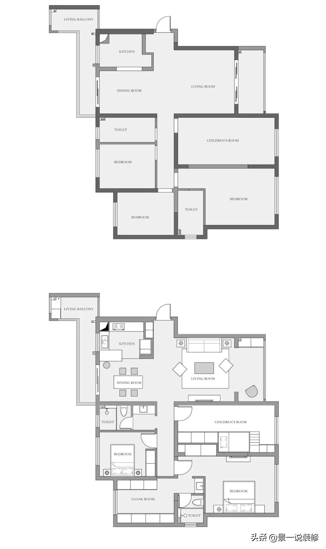 146㎡四室改三室，美式乡村混搭风，装修花费58万，漂亮