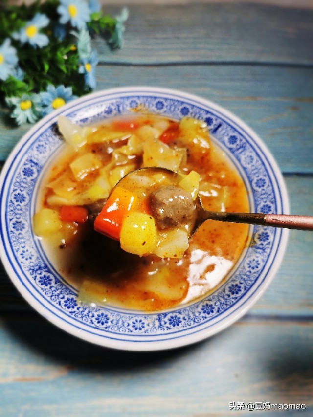 肉丸胡辣汤泡馍有多香,西安肉丸胡辣汤牛肉丸正宗做法