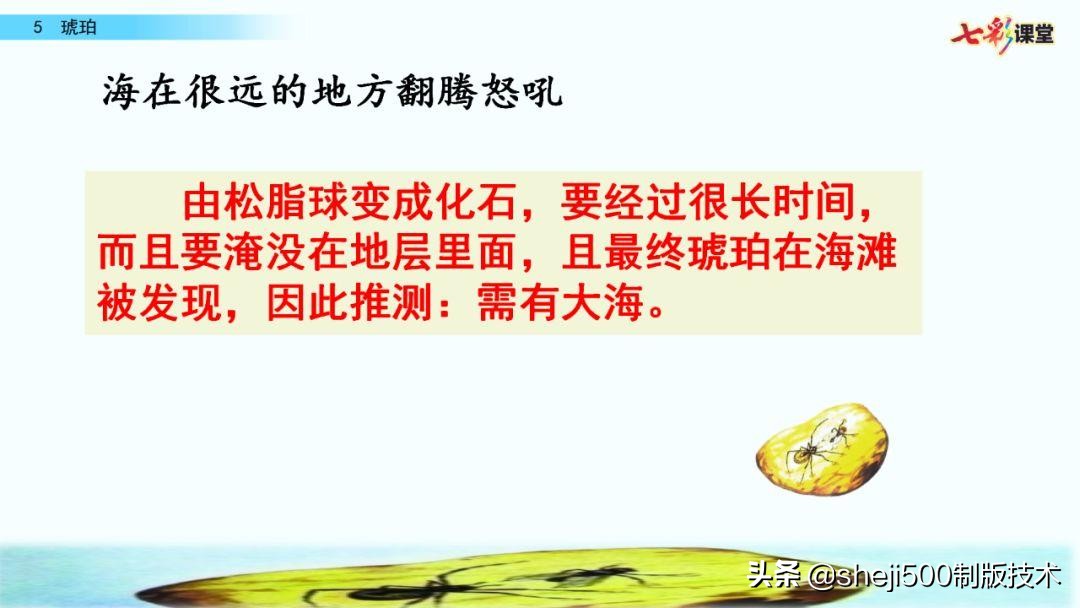 语文书四年级下册第5课琥珀预习,四年级下册第5课琥珀的思维导图