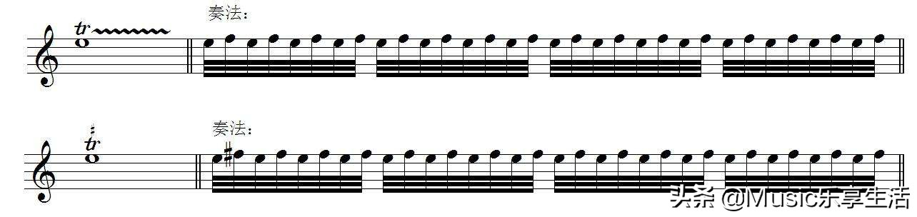 乐理知识，认识五线谱中的装饰音及其奏法，给业余爱好者们