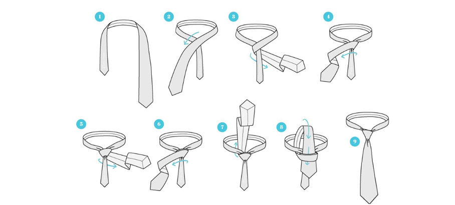 汤尼古其丨如何系领带？领带打法图解，一分钟学会打领带