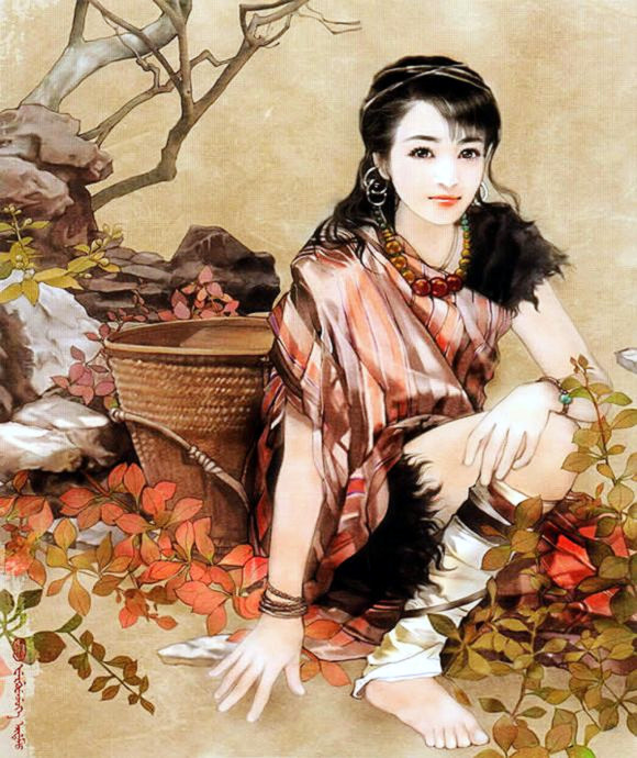 东方画姬---德珍彩绘古典美女画