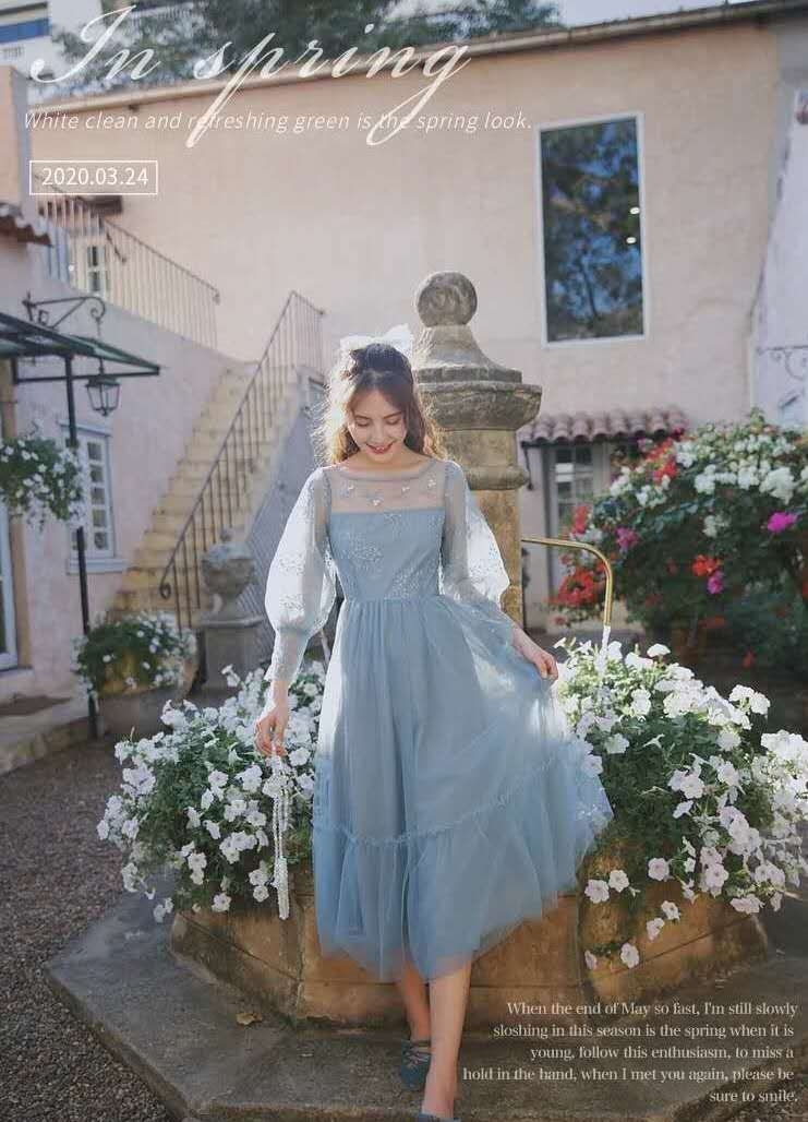 蓝色清爽穿搭,小清新穿搭夏季蓝色系