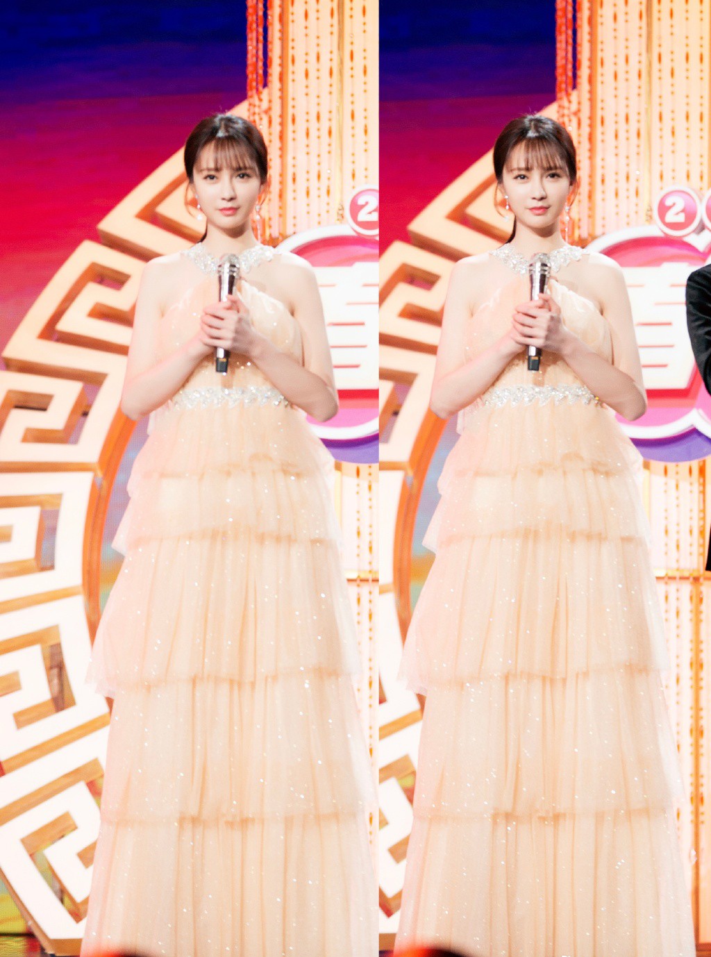 沈梦辰穿西装内搭露脐装秀蛮腰,沈梦辰穿蓬蓬裙俏皮又吸睛