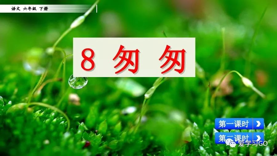 部编版小学语文六年级下册第8课《匆匆》图文讲解+知识要点