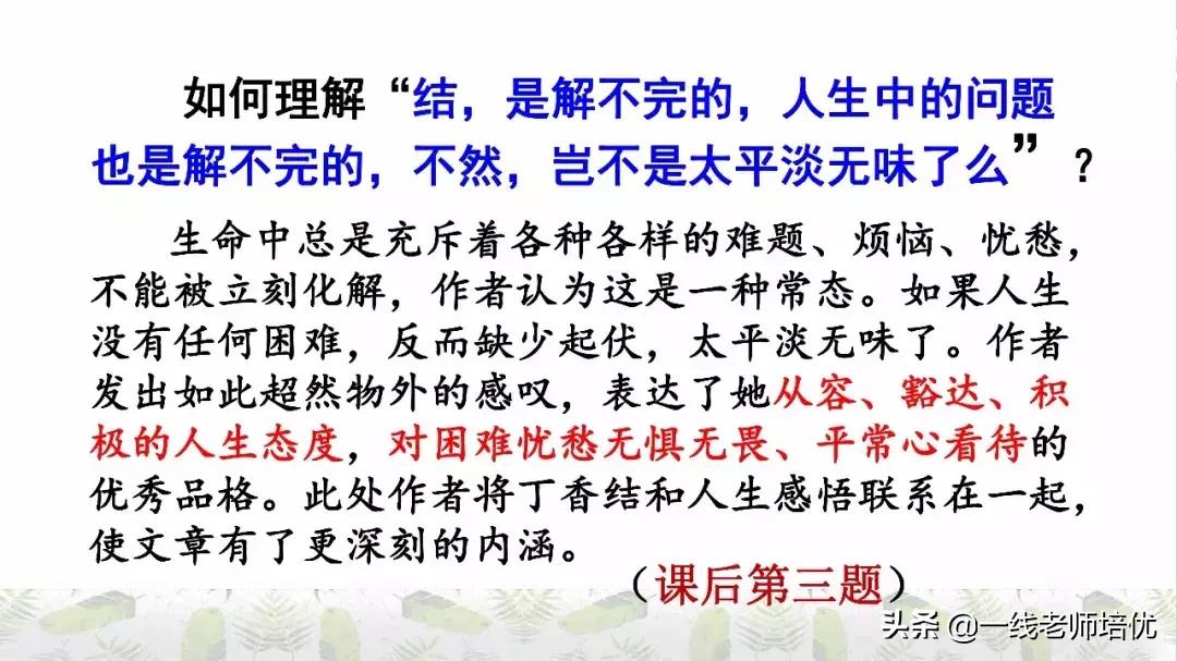 六年级上册第二课丁香结知识点,部编版六年级上册语文丁香结预习