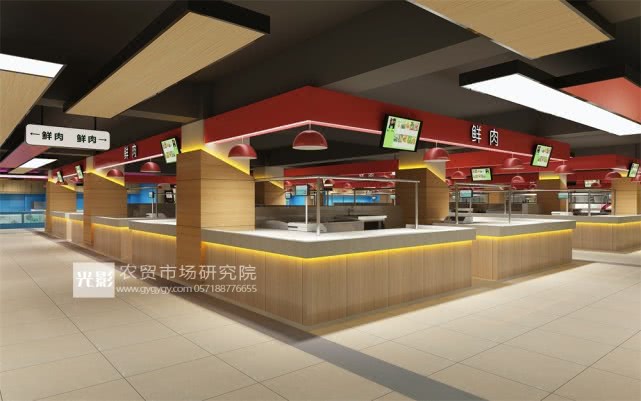 菜市场猪肉摊位设计,北京新型菜市场设计方案效果图