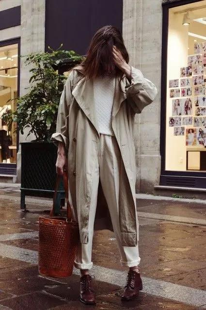 卡其色风衣怎么搭配好看又有气质,风衣气质穿搭