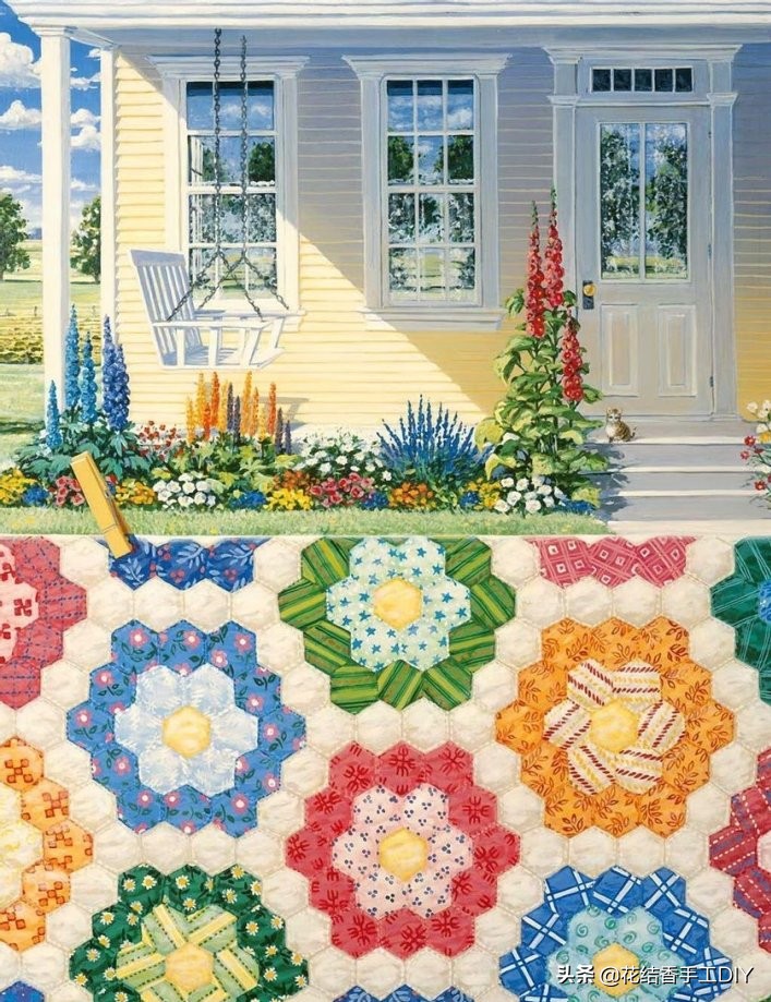 20款漂亮的拼布被子,假的豆腐块被子
