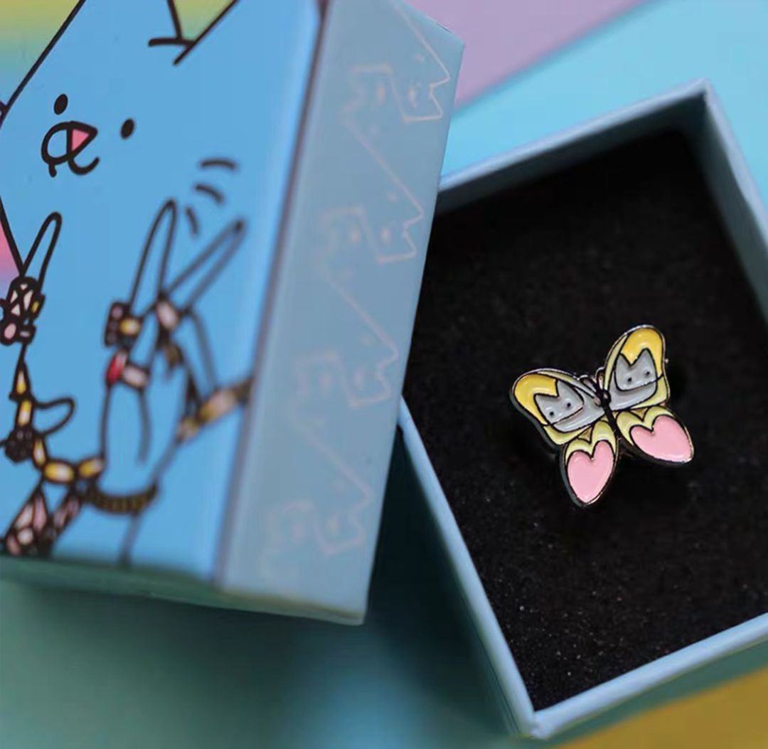 童年饰品金蝴蝶,童年土味发饰效果图