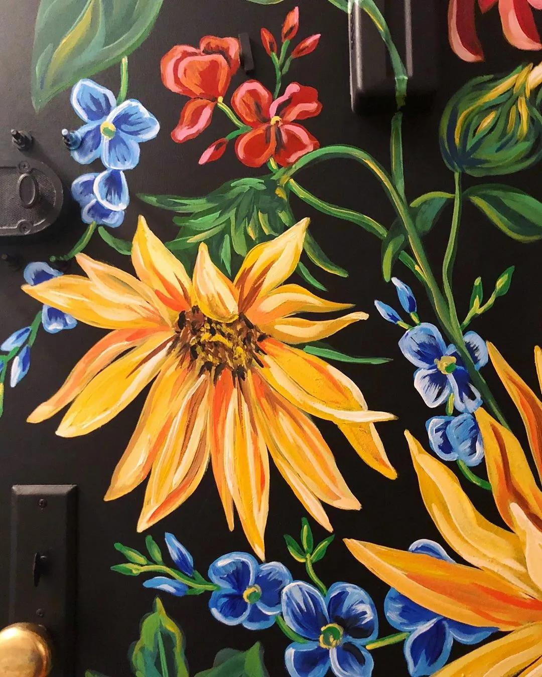 爱死这种手绘墙了，效果太美美到邻居羡慕嫉妒，网友：抢墙纸生意