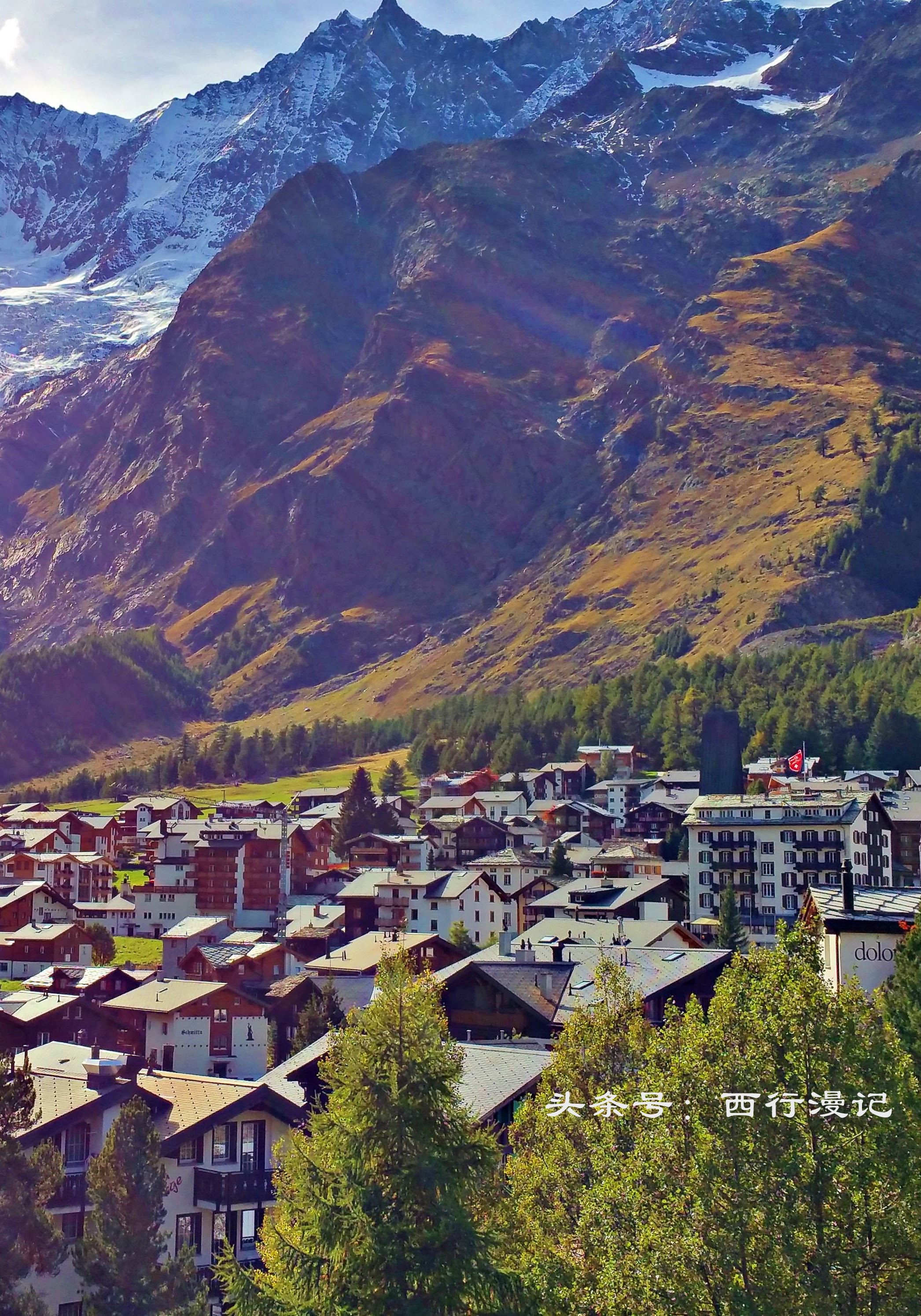 瑞士风景绝美的山,瑞士绝美的山村风光