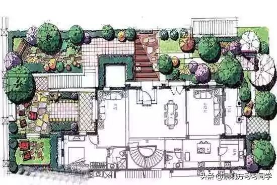 农村庭院花园效果图大全现代简约,花园设计效果图庭院180平方米