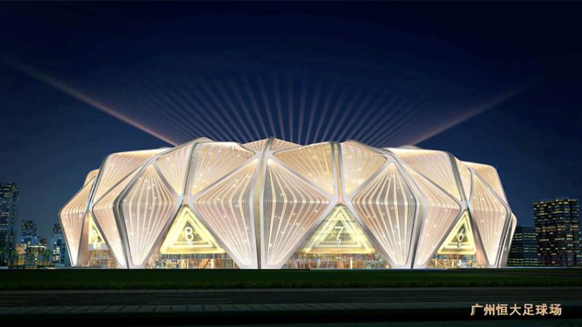 广州恒大莲花体育足球场,恒大足球场内部效果图