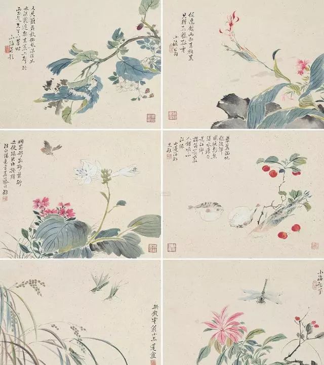 清代花鸟鱼虫画,清代国画名家花鸟鱼虫