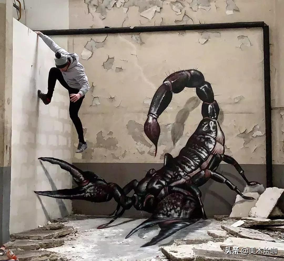 极具张力的墙绘作品,简单3d创意墙绘大全