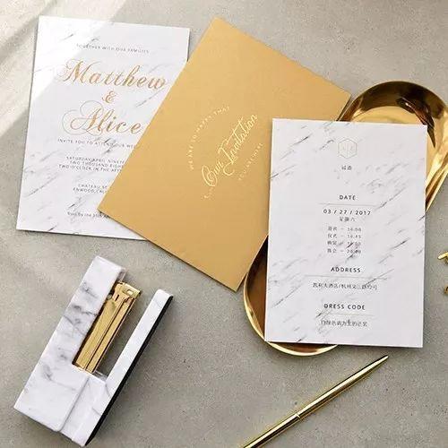 独特大气的婚礼请柬,简单高级婚礼请柬模板