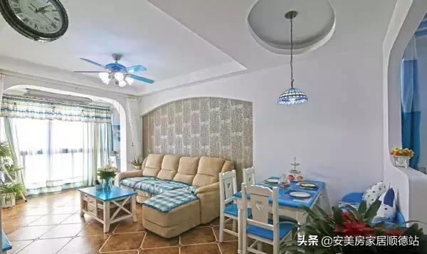 地中海60-70平小户型装修效果图,小户型装修设计小窝60平高级灰