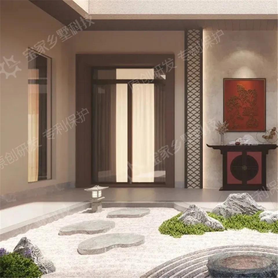 150平中式仿古庭院设计,苏式合院外观设计效果图