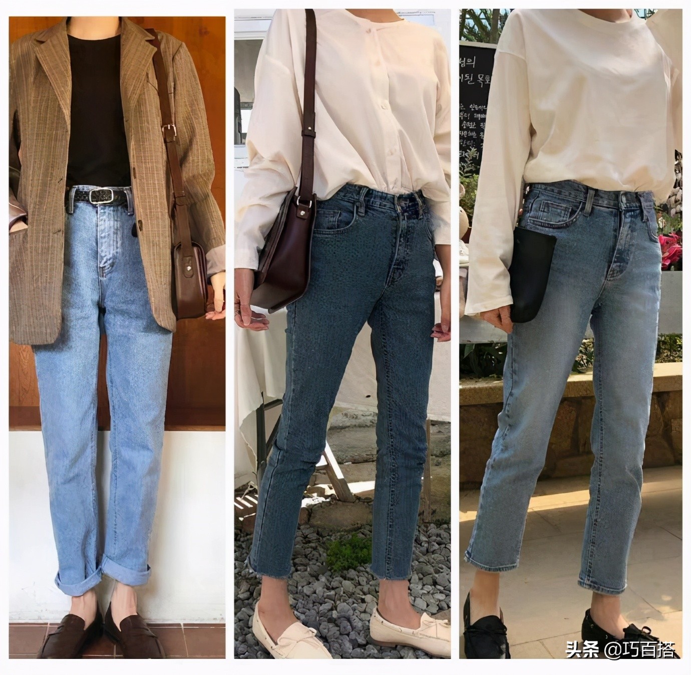 牛仔裤这几套搭配才是精髓,牛仔裤怎么搭配潮流女图片