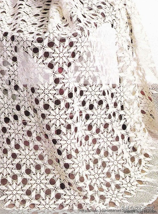 手工钩针毛线沙发巾桌布台布,精致唯美的细蕾丝钩针镂空花桌布
