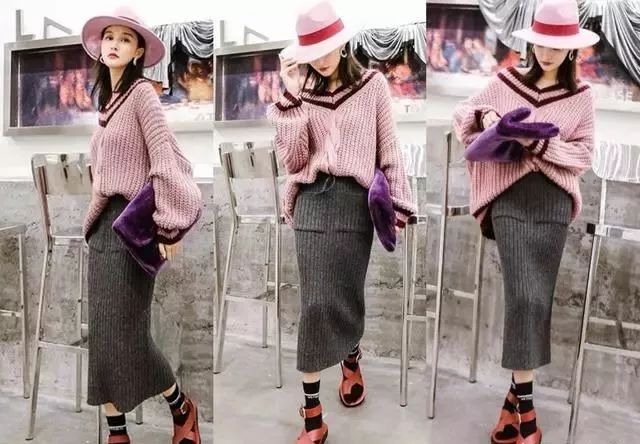 针织开衫搭配半身裙秋冬,秋冬针织半身裙怎么搭