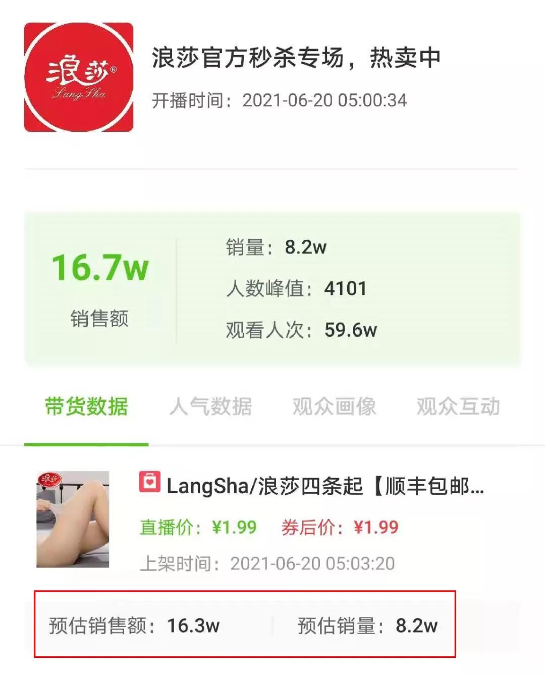 6.9拼购价4双浪莎袜子,抖音商城浪莎袜