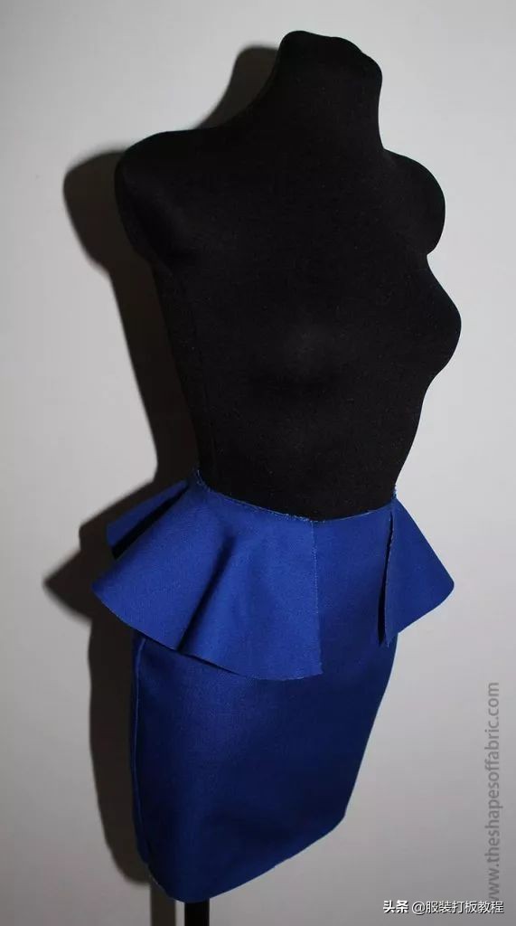 荷叶褶纸样教程,荷叶边制版