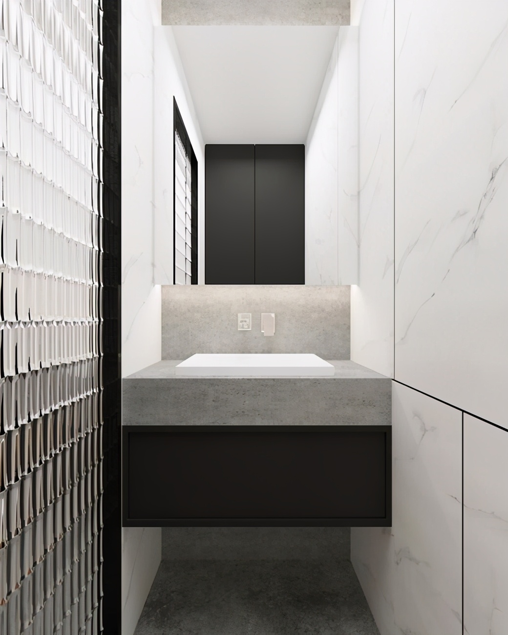 套内40平米二房一厅设计图,一体式干湿分离卫浴房