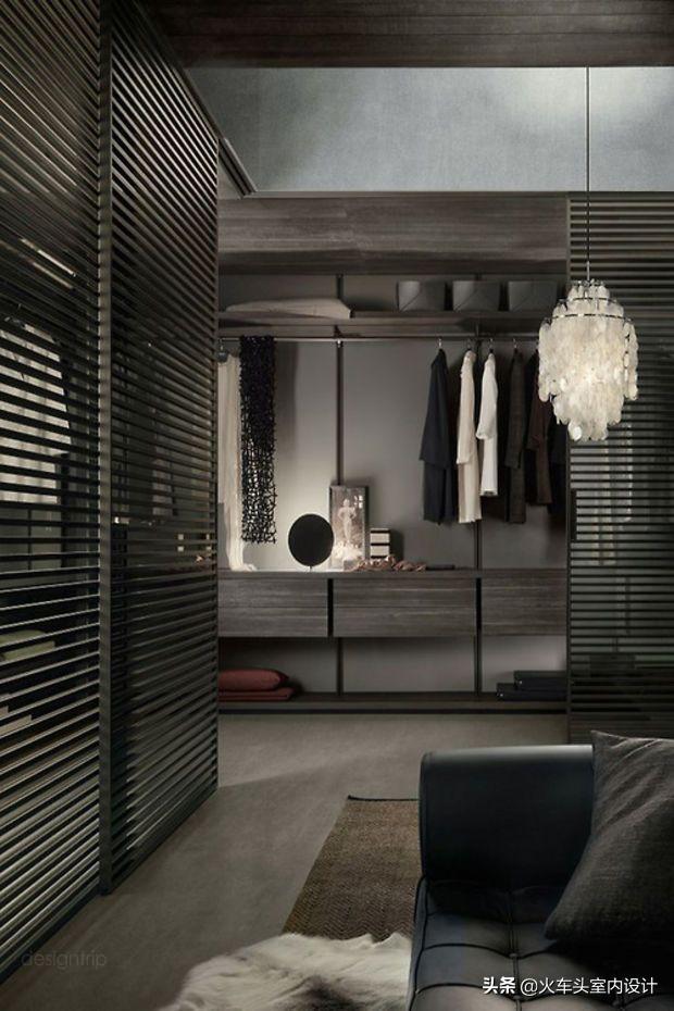 走入式衣帽间设计效果图轻奢风,轻奢简约大气衣帽间