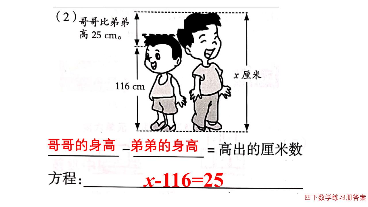 四年级下册数学方程练习题附答案,四年级方程计算题100道带答案大全