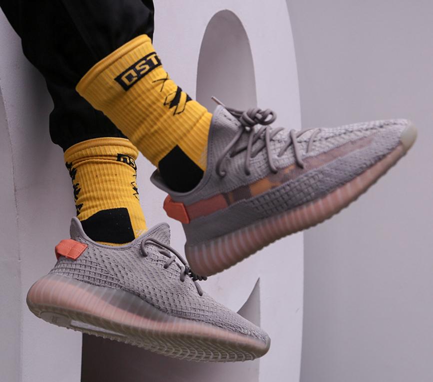 yeezy350灰橙满天星,yeezy350v2