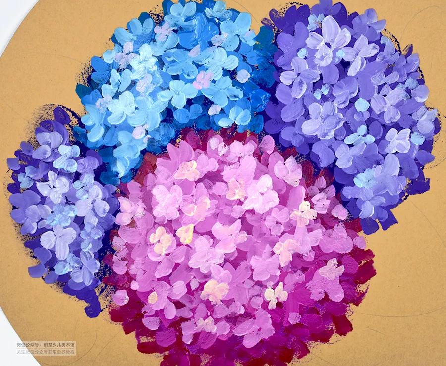 儿童画水粉画教学简单6-9岁风景画,水粉画太阳儿童简单教程