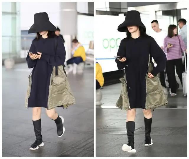 谢娜高级感宫廷裙,谢娜穿宽松连衣裙