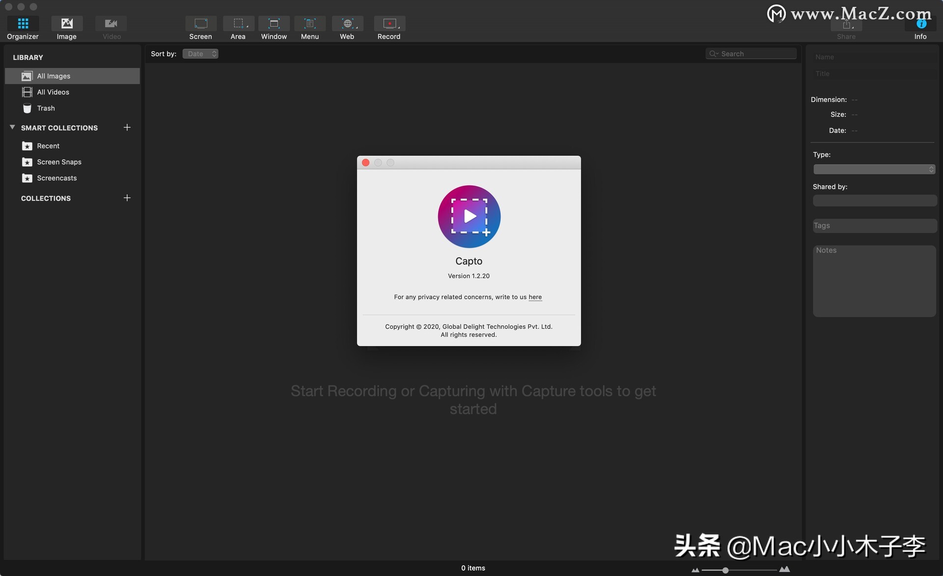 CaptoforMac,截屏、视频录制和编辑