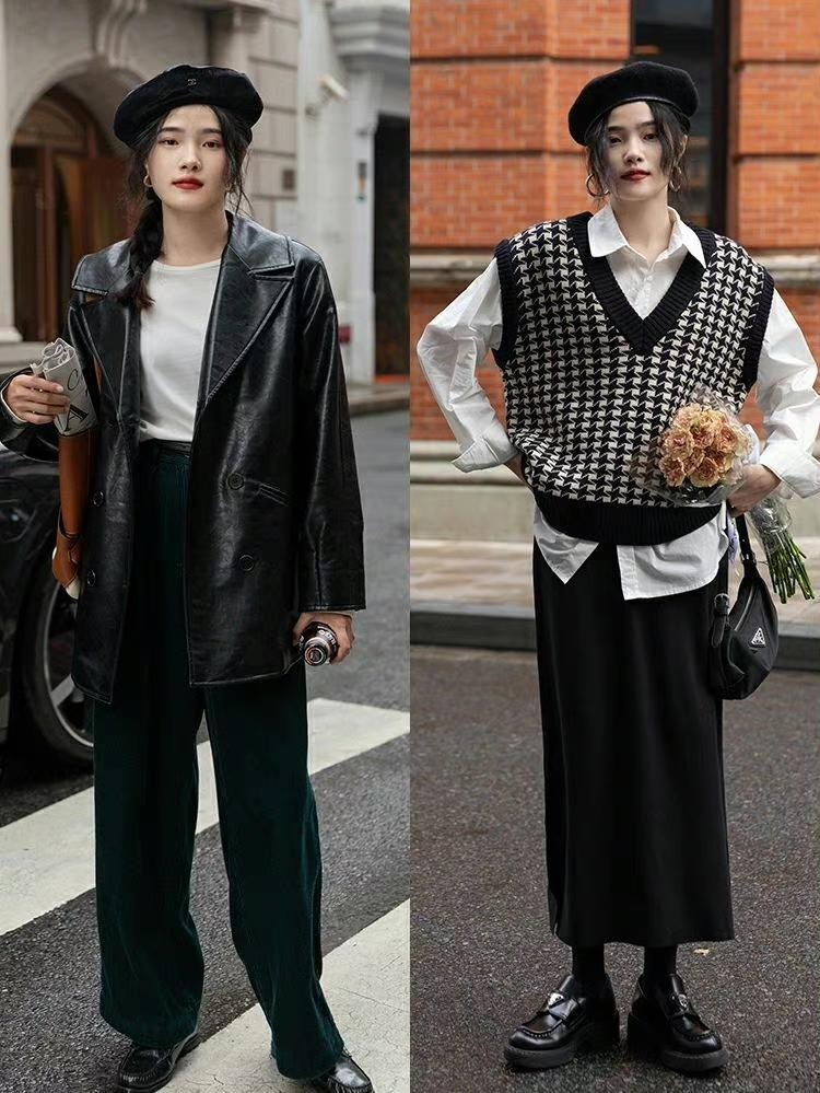 秋天流行一种穿法叫“叠穿”,韩系简约穿搭,营造穿衣层次感