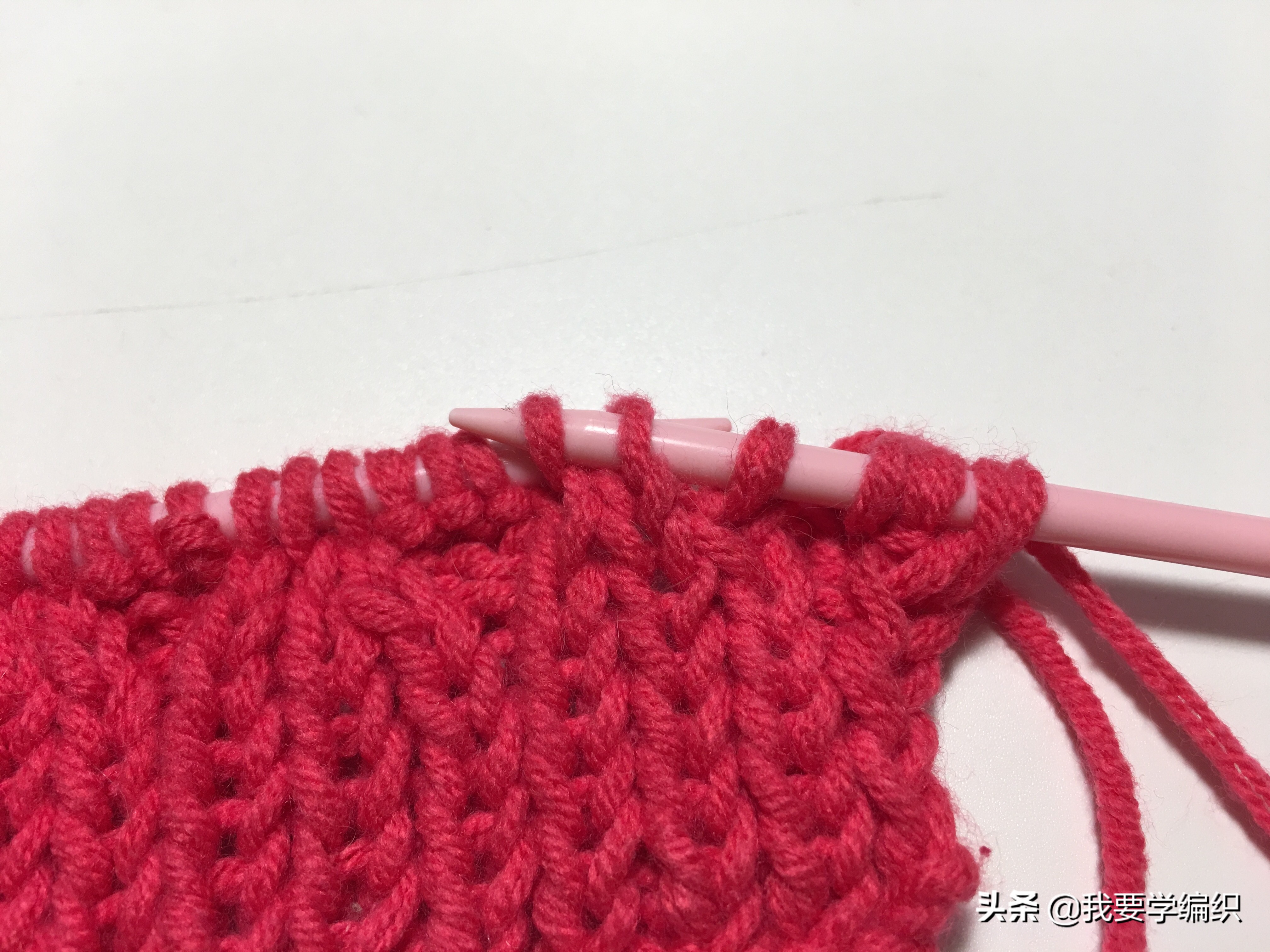 灯笼花底边编织教程,棒针编织大红灯笼教程