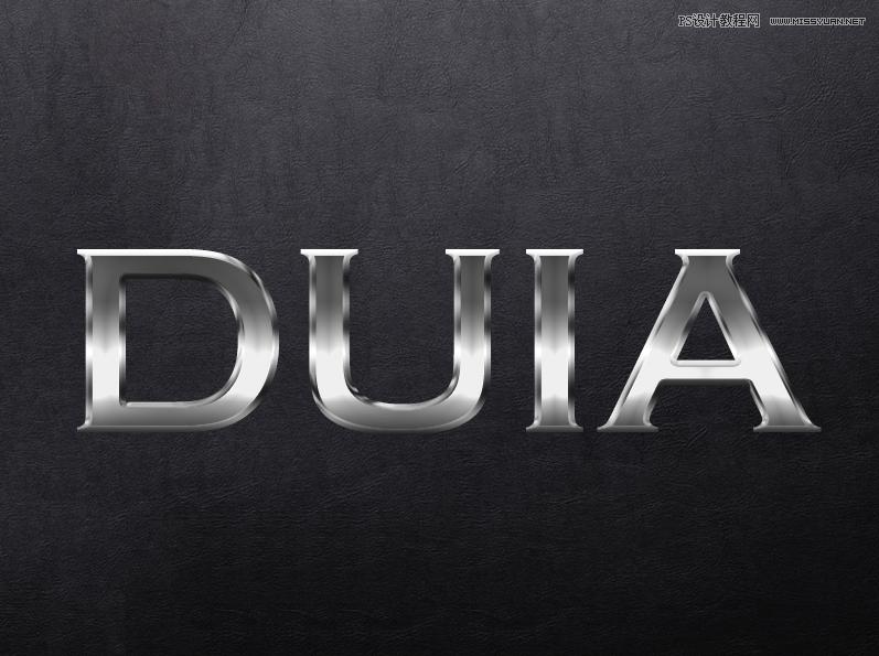 ps银色金属p成黑色金属,金属字体ps教程视频