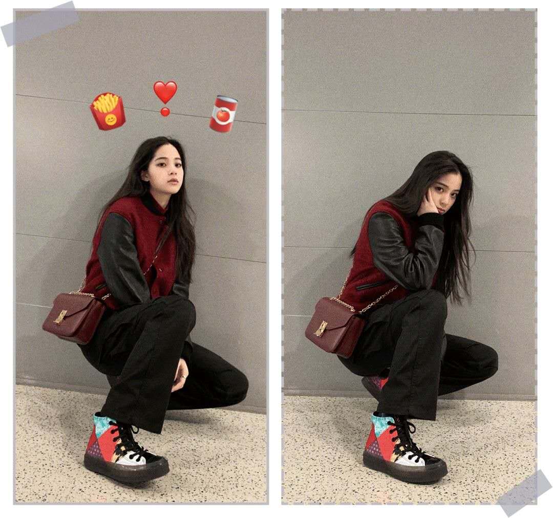 欧阳娜娜私服穿搭,欧阳娜娜格纹外套穿搭