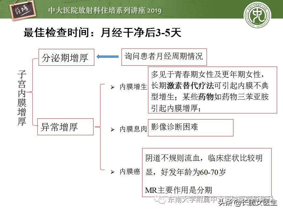 女性生殖子宫影像解剖及生理改变