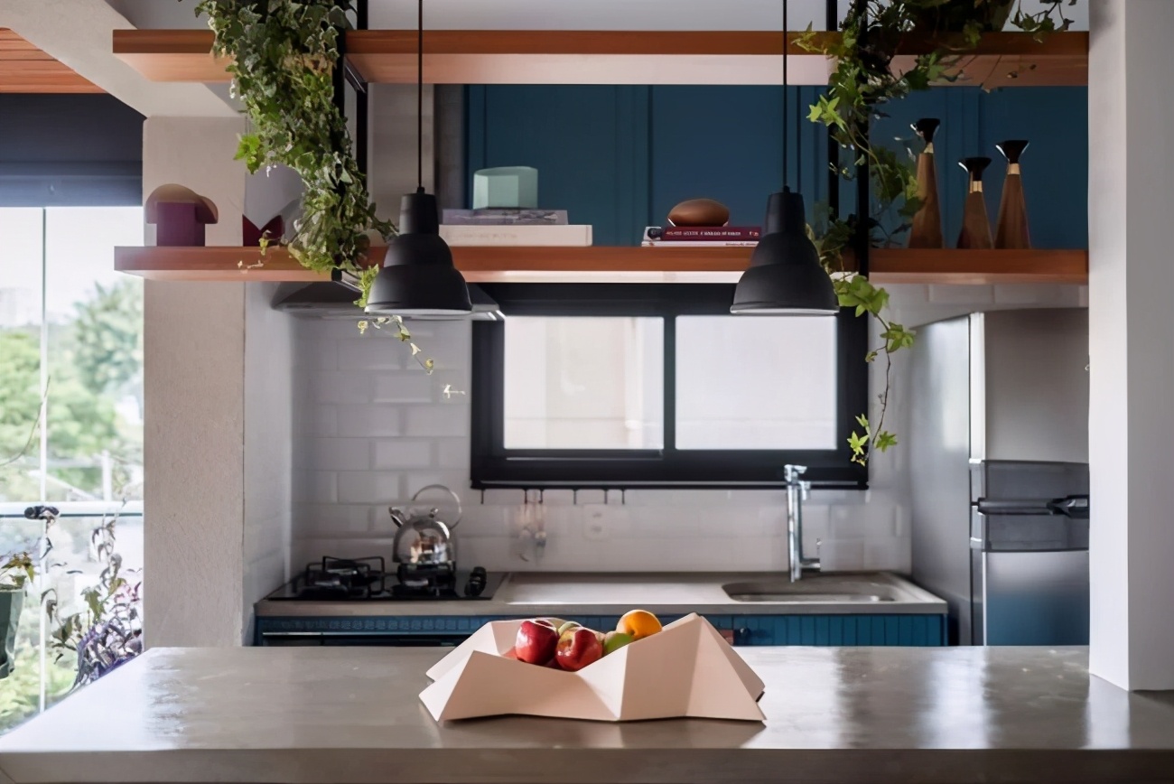 卧室电视柜带吧台装修效果图,70平小户型客餐厅电视墙